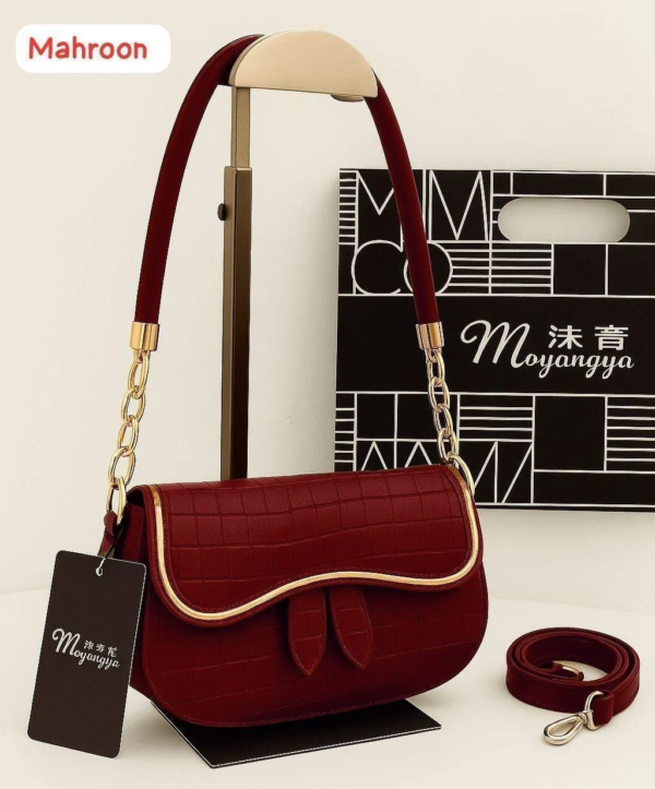 Women's Leather Plain Shoulder Bag