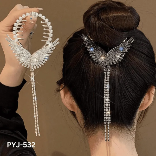 Silver Butterfly Wing Hair Claw for Women Daily Wear